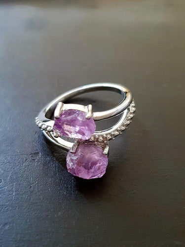 Amethyst 2-Stone Ring