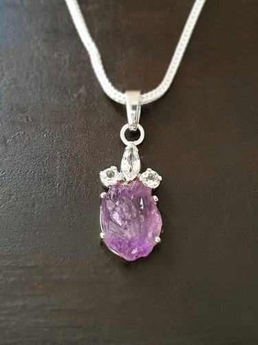 Raw Amethyst Pendants