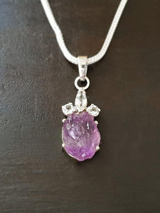 Raw Amethyst Pendants