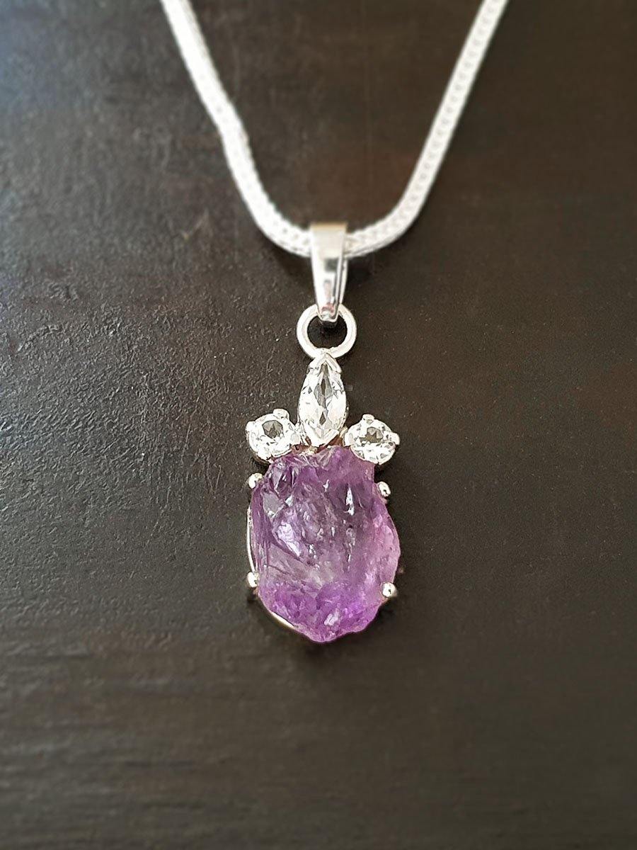 Raw Amethyst Pendants