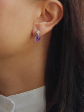 Load image into Gallery viewer, Raw Amethyst Drop Earrings