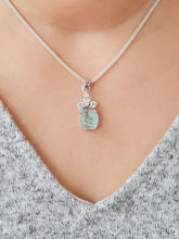 Load image into Gallery viewer, Aquamarine &amp; White Topaz Pendant - raw carat