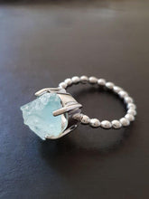 Load image into Gallery viewer, Aquamarine Ball Ring - raw carat