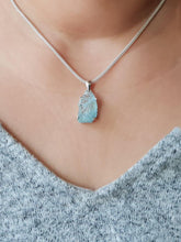 Load image into Gallery viewer, Raw Aquamarine Pendant - raw carat