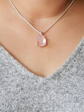 Load image into Gallery viewer, Raw Rose Quartz Pendant - raw carat