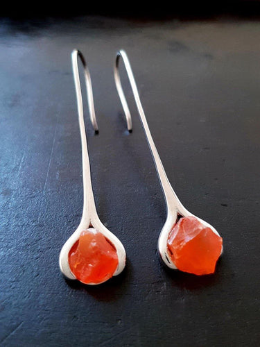 Raw Carnelian Earrings 