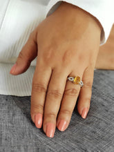 Load image into Gallery viewer, Delicate Citrine Bow Ring - raw carat