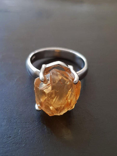 Citrine Prong Ring