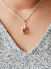 Load image into Gallery viewer, Citrine and White Topaz Pendant - raw carat