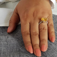 Load image into Gallery viewer, Citrine Ball Ring - raw carat