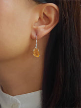 Load image into Gallery viewer, Raw Citrine Drop Earring - raw carat