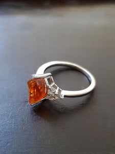 Marquis Citrine Ring - raw carat