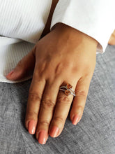 Load image into Gallery viewer, Citrine Two-Stone Ring - raw carat