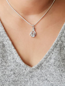 Raw Aquamarine 8-shaped Pendant - raw carat
