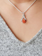 Load image into Gallery viewer, Raw Carnelian 8-shaped Pendant - raw carat