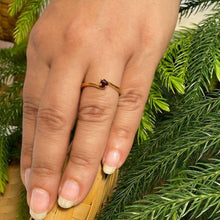 Load image into Gallery viewer, Hand facetted Raw Garnet Ring - raw carat