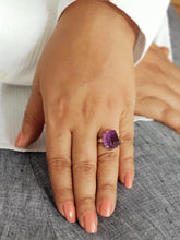 Load image into Gallery viewer, Amethyst Prong Ring - raw carat