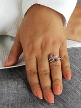 Load image into Gallery viewer, Amethyst Two-Stone Ring - raw carat