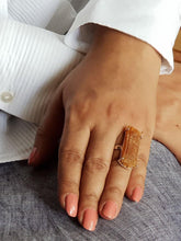 Load image into Gallery viewer, Orange Kyanite Prong Ring - raw carat