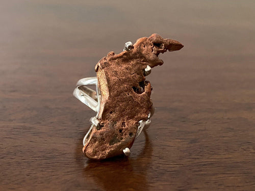 Raw Copper Nugget Ring - raw carat