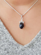 Load image into Gallery viewer, Iolite and White Topaz Pendant - raw carat