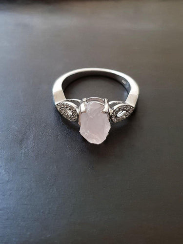 Raw Rose Quartz Ring