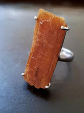 Load image into Gallery viewer, Orange Kyanite Prong Ring - raw carat