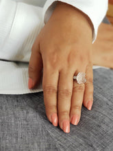 Load image into Gallery viewer, Rose Quartz Ring Statement Ring - raw carat
