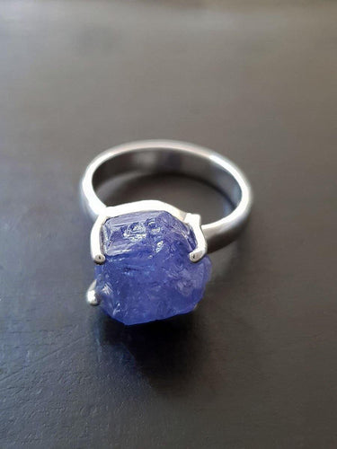 Tanzanite Prong Ring - raw carat