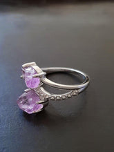 Load image into Gallery viewer, Amethyst Two-Stone Ring - raw carat