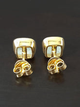 Load image into Gallery viewer, Raw Aquamarine Stud Earrings - raw carat