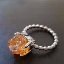 Load image into Gallery viewer, Citrine Ball Ring - raw carat