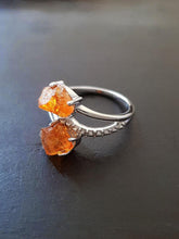 Load image into Gallery viewer, Citrine Two-Stone Ring - raw carat