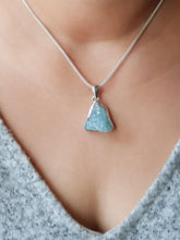 Load image into Gallery viewer, Raw Aquamarine Pendant - raw carat